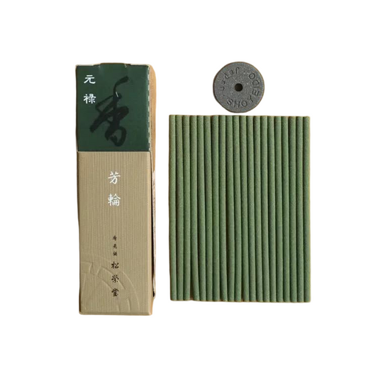 Shoyeido Horin “Genroku” Incense — Warm Amber & Refined Woods(20 Sticks)