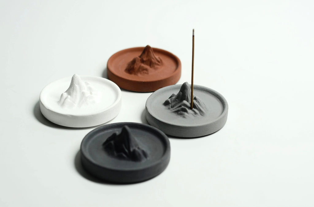 Mountain Form Concrete Incense Holder