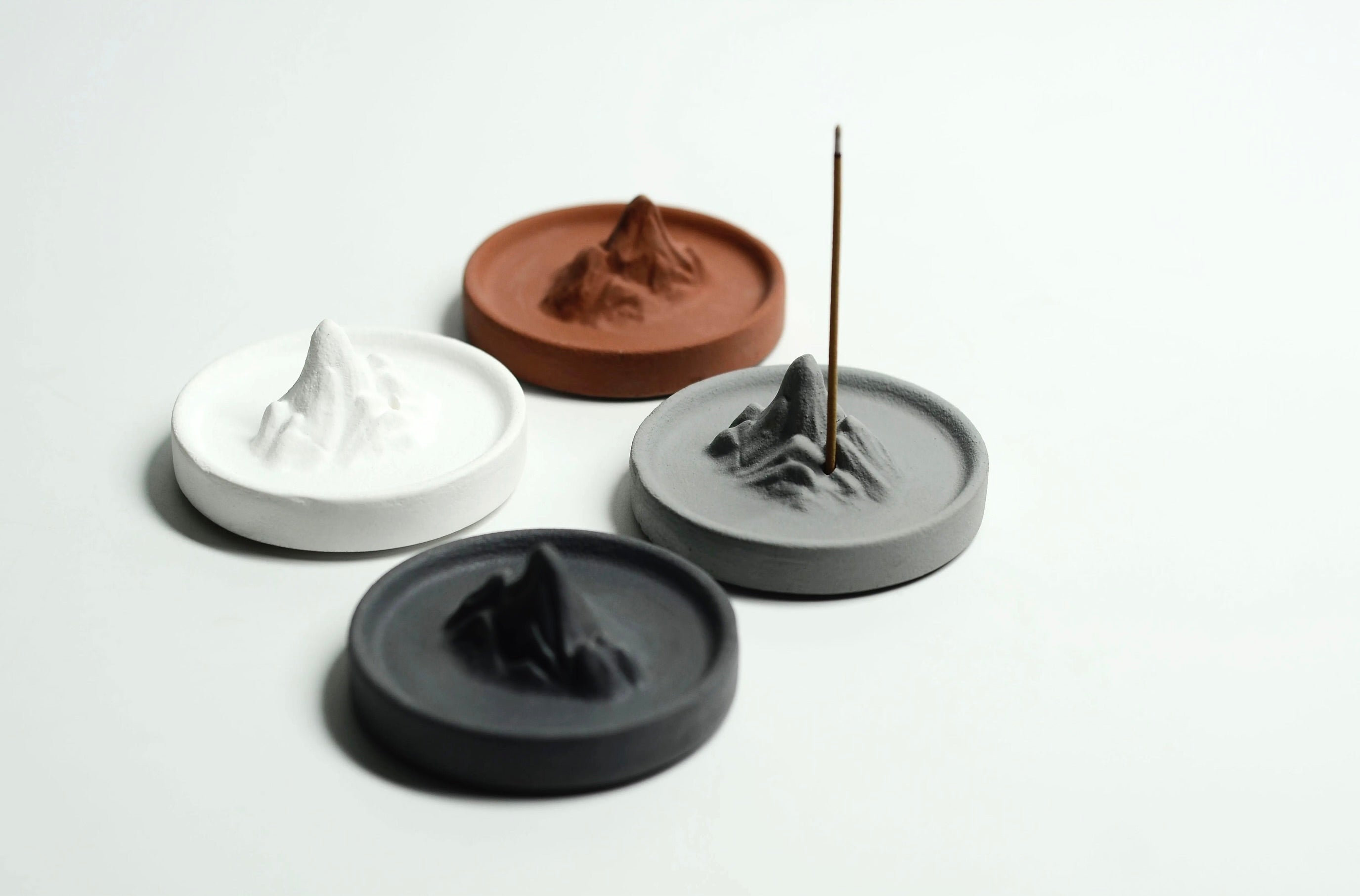 Mountain Form Concrete Incense Holder