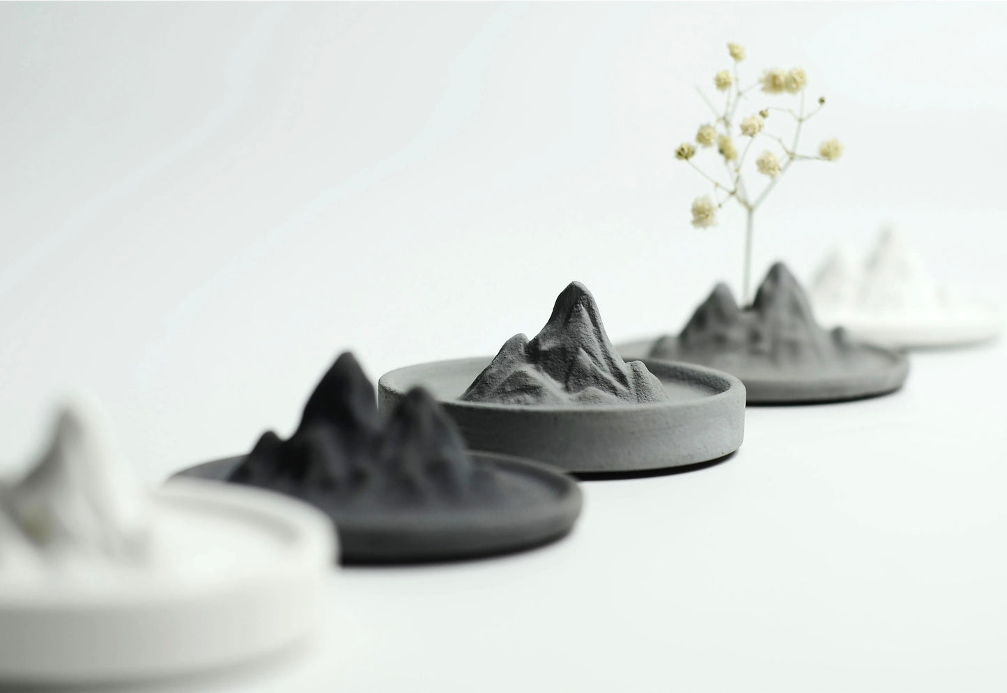 Mountain Form Concrete Incense Holder