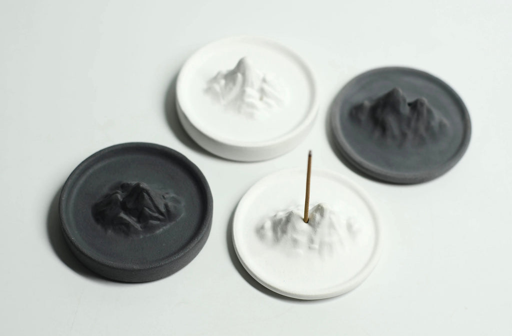Mountain Form Concrete Incense Holder