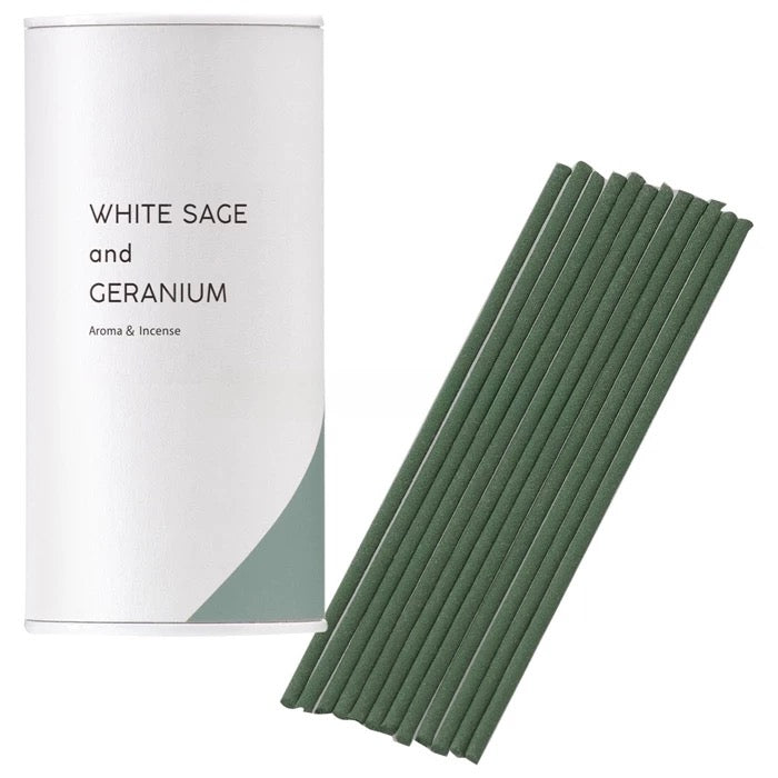 White Sage & Geranium Incense Sticks | Fresh, Herbal & Cleansing