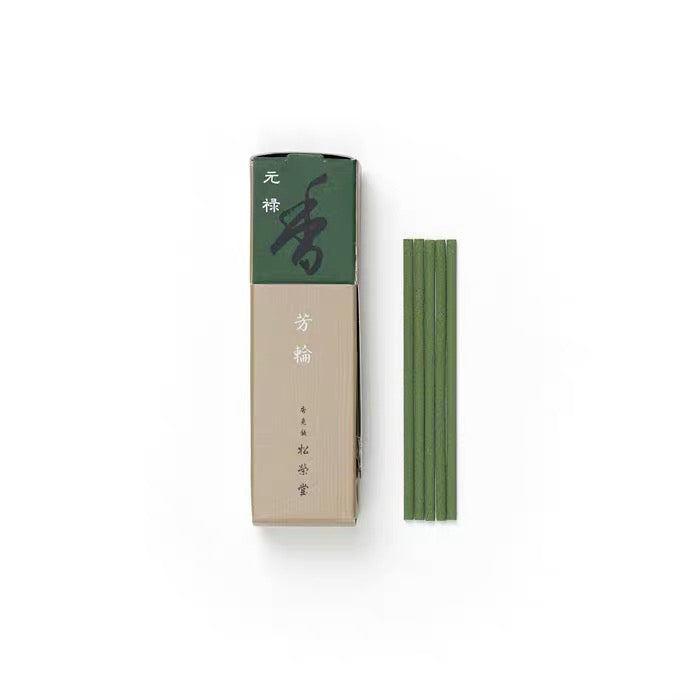 Shoyeido Horin “Genroku” Incense — Warm Amber & Refined Woods（20 Sticks）