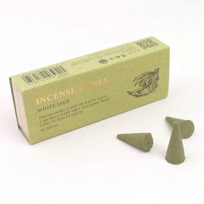 Kousaido Cone Incense – White Sage | 10 Cones